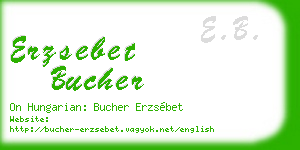 erzsebet bucher business card