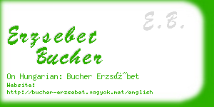 erzsebet bucher business card